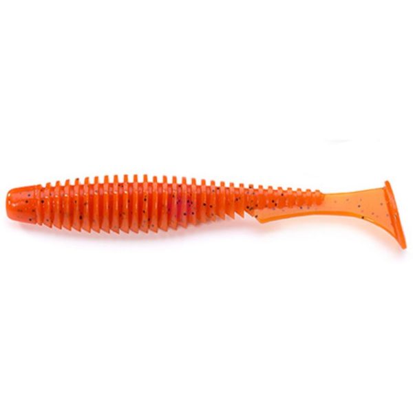 FISHUP U-Shad 3" (9pcs.), #049 - Orange Pumpkin/Black Plasztik műcsali