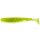 FISHUP U-Shad 4" (8pcs.), #055 - Chartreuse/Black Plasztik műcsali