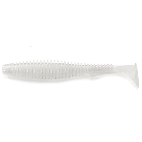 FISHUP U-Shad 4" (8pcs.), #081 - Pearl Plasztik műcsali