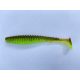 FISHUP U-Shad 4" (8pcs.), #204 - Green Pumpkin/Chartreuse Plasztik műcsali