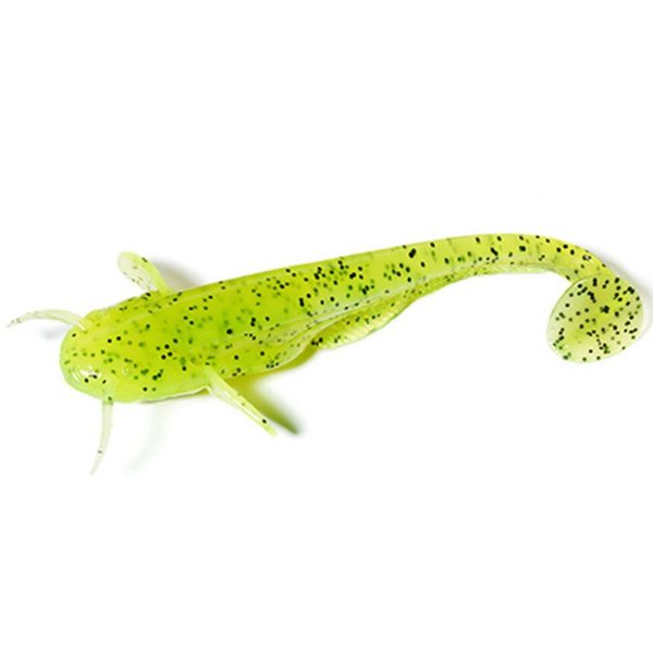 FISHUP Catfish 2" (10pcs.), #055 - Chartreuse/Black Plasztik műcsali