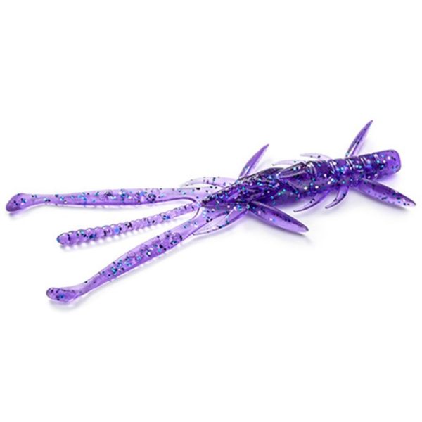 FISHUP Shrimp 3" (9pcs.), #060 - Dark Violet/Peacock & Silver Plasztik műcsali