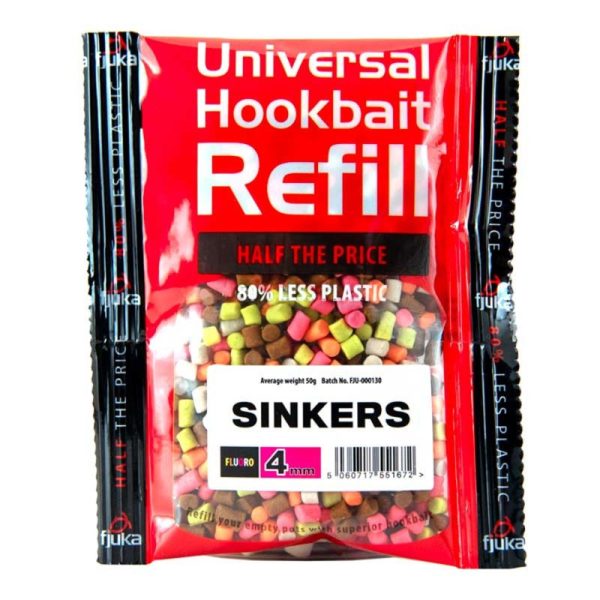 Fjuka Sinkers Mixex Colours 4mm Süllyedő Csali Utántöltő Csomagolásban 50gr