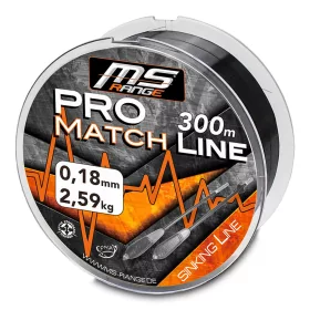   MS Range Pro Match Line Fekete 0,22mm 300m Süllyedő Monofil Főzsinór