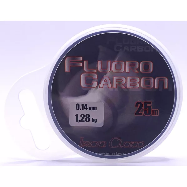 Iron Claw FluoroCarbon Átlátszó 0,14mm 25m Monofil Előkezsinór