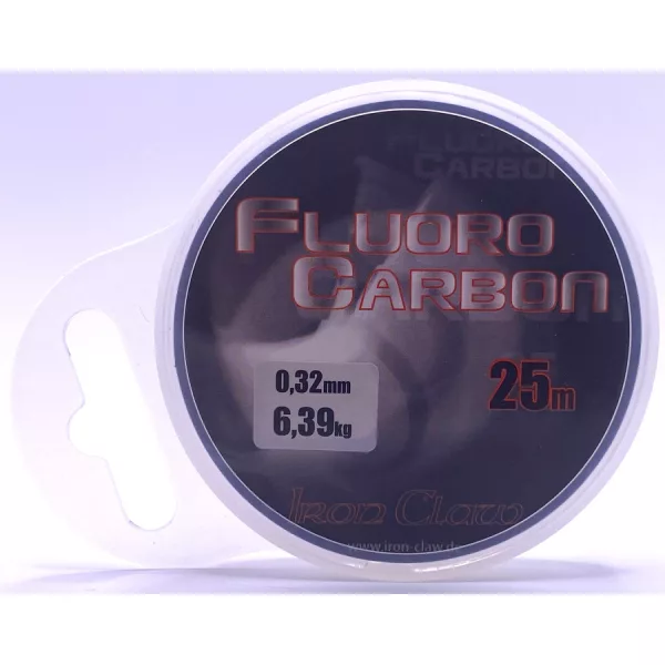 Iron Claw FluoroCarbon Átlátszó 0,32mm 25m Monofil Előkezsinór