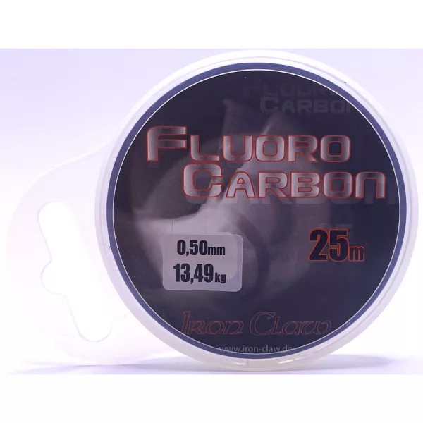 Iron Claw FluoroCarbon Átlátszó 0,50mm 25m Monofil Előkezsinór