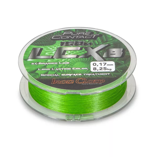 Iron Claw Pure Contact LCX8 Zöld 0,17mm 150m Fonott Főzsinór