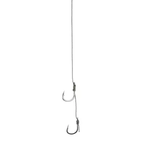   Uni Cat Vencata Hair Rig 6/0+4/0 Füles, Szakállas Fonott Előkötött Dupla Horog