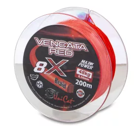 Uni Cat Vencata Red 8X 0,37mm 200m Fonott Főzsinór