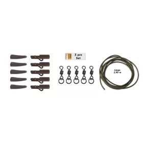   Anaconda 360° Flex Ring Swivel Safety Clip Power Pack Barna Biztonsági Ólomrögzítő Készlet 5db