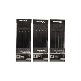   Matrix X1 Commercial Carp Rigs 14 10cm Lapkás, Szakáll Nélküli Monofil Előkötött Horog 8db