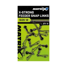 Matrix X-Strong Feeder Bead Snap Links 12 Forgókapocs 10db