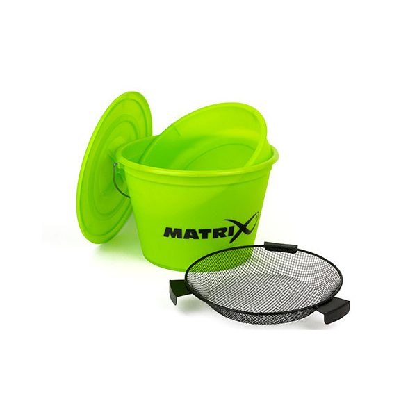 Matrix Lime Bucket Set Inc. Tray and Riddle Vödör szett