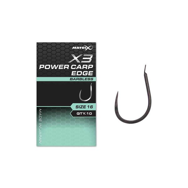 Matrix X3 Power Carp Edge 12 Barbless Lapkás, Szakáll Nélküli Horog 10db
