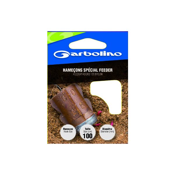 GARBOLINO FEEDER HOOKS 10 (SIZE 10 LINE 0,16mm) előkötött horog