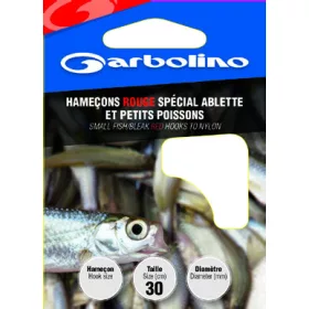   GARBOLINO SMALL FISH/BLEAK RED HTN 18 (SIZE 18 LINE 0,10mm) előkötött horog
