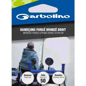   Garbolino Bronzed Forged Strong Hooks To Nylon 10 Lapkás, Szakállas Monofil Előkötött Horog 10db
