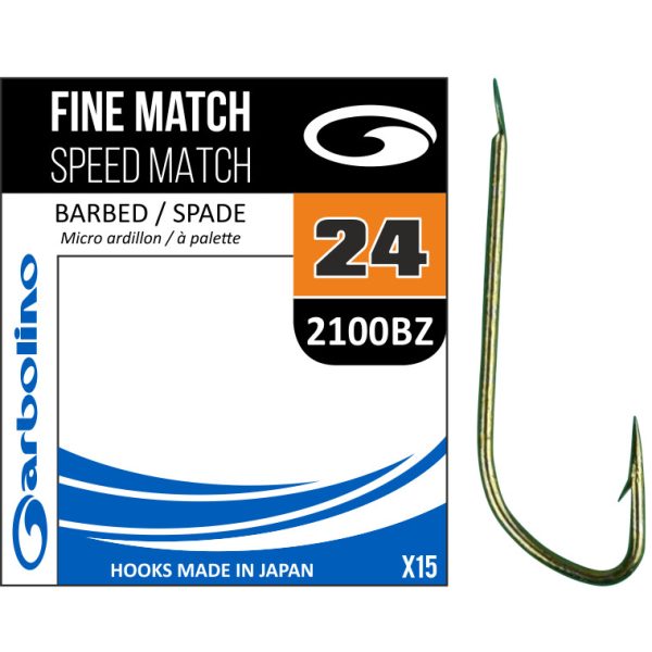 Garbolino  FINE SPEED MATCH - 2100BZ - BARBED 14 horog