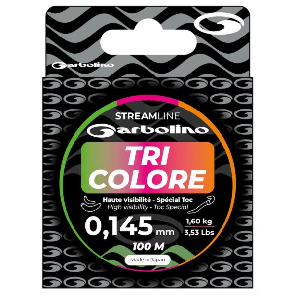 Garbolino - STREAMLINE TOC TRI-COLORE HAUTE VISIBILITE - 100M - Főzsinór - Monofil zsinór - Trout zsinór