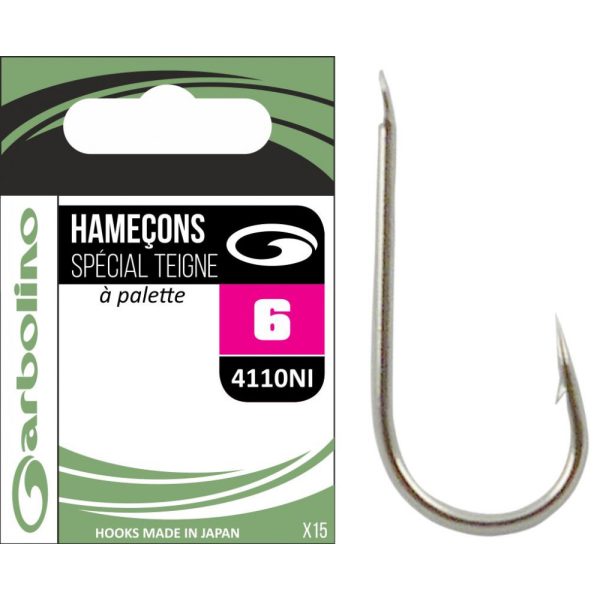 Garbolino - STREAMLINE TROUT HOOKS 4110NI - Pergető-offset horog - Trout horog - Szakállas horog, Lapkás horog