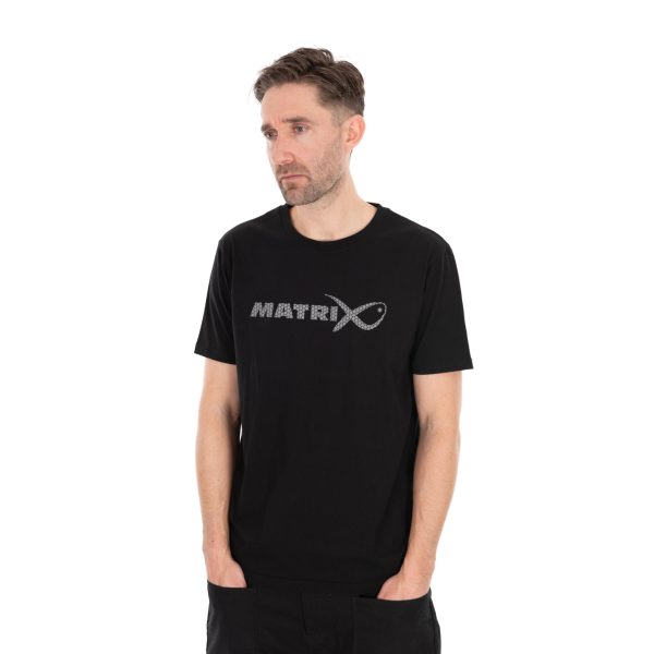 Matrix Large Fade Logo Fekete-Szürke Póló 2XL