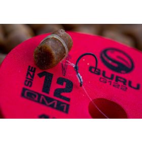   Guru QM1 Bait Bands 12 Füles, Szakáll Nélküli Monofil Előkötött Horog 8db