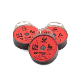   Guru SMWG Bait Bands 14 Füles, Szakáll Nélküli Monofil Előkötött Horog 8db