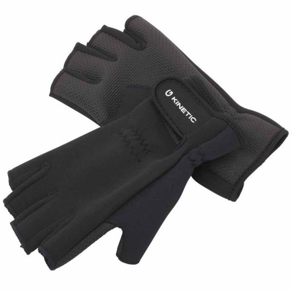 Kinetic Neoprene Half Finger Glove Black Neopreme Kesztyű  XL 