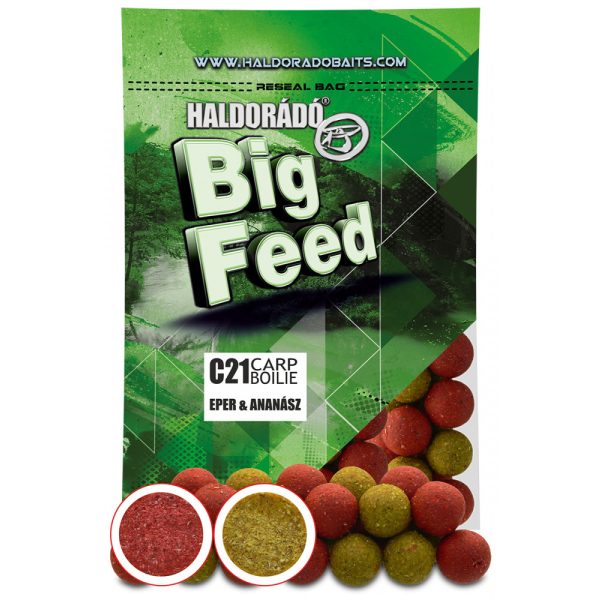 Haldorádó Big Feed C21 Boilie Eper-Ananász 700gr 24mm Bojli