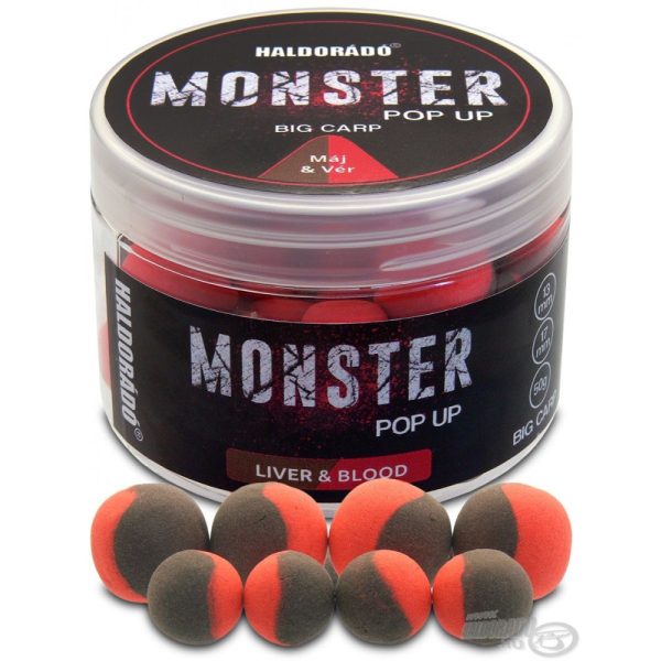 Haldorádó MONSTER Pop Up Big Carp 13, 17 mm - Máj & Vér