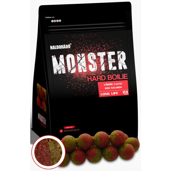 Haldorádó Monster Hard Boilie Vörös Lazac 700gr 24mm Bojli