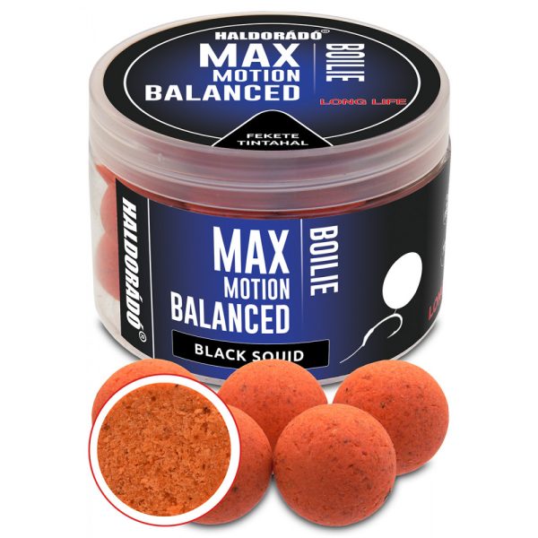 Haldorádó Max Motion Boilie Balanced Fekete Tintahal 70gr 20mm Bojli