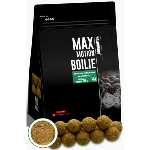 Haldorádó Max Motion Boilie Premium Soluble Spanyol Mogyoró 800gr 24mm Bojli