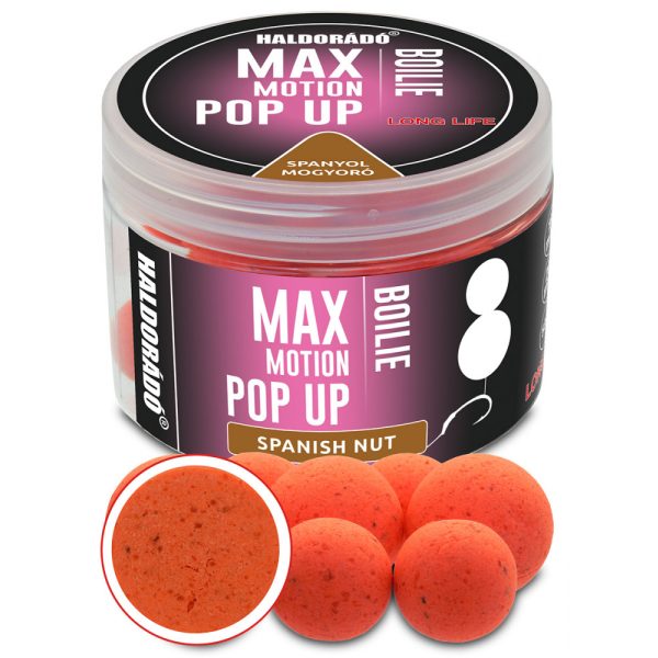 Haldorádó Max Motion Boilie Pop Up Spanyol Mogyoró 50gr 16-20mm Bojli