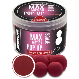   Haldorádó Max Motion Boilie Pop Up Fűszeres Vörös Máj 50gr 16-20mm Bojli