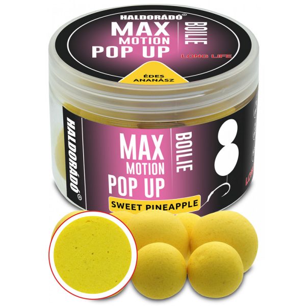 Haldorádó Max Motion Boilie Pop Up Édes Ananász 50gr 16-20mm Bojli