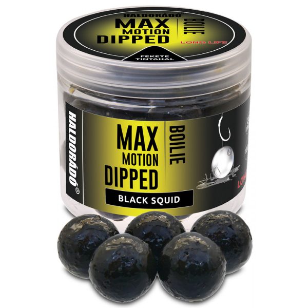 Haldorádó Max Motion Boilie Dipped Fekete Tintahal 100gr 20mm Bojli