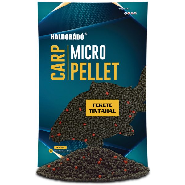 Haldorádó Carp Micro Pellet Fekete Tintahal 600gr 3mm Etetőpellet