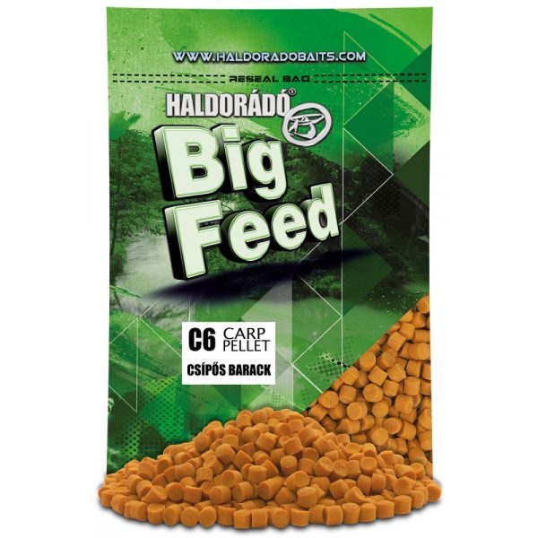 Haldorádó Big Feed C6 Pellet Csípős Barack 700gr 6mm Etetőpellet