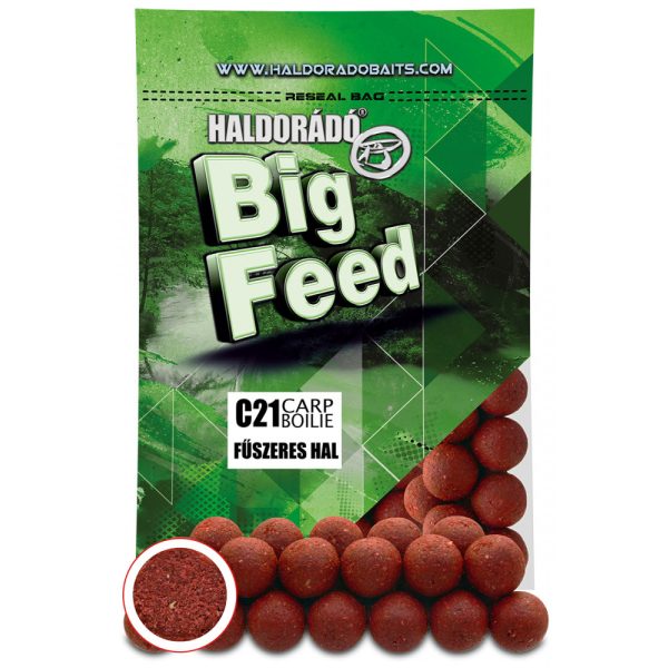 Haldorádó Big Feed C21 Boilie Fűszeres Hal 700gr 24mm Bojli