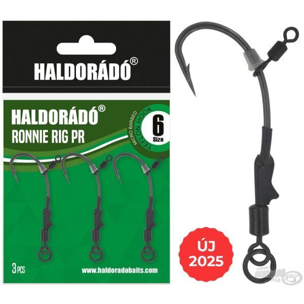 Haldorádó Ronnie Rig PR-6 Előkötött Bojlis Horog 3db