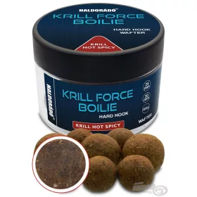   Haldorádó Krill Force Boilie Hard Hook Wafter 24, 30 mm Krill Hot Spicy Csalizó Bojli 100gr