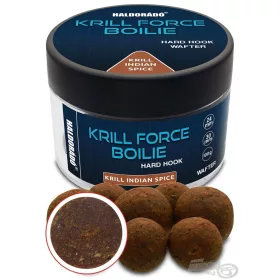   Haldorádó Krill Force Boilie Hard Hook Wafter 24, 30 mm Krill Indian Spice Csalizó Bojli 100gr