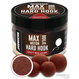  Haldorádó Max Motion Boilie Hard Hook Wafter 24, 30mm Fűszeres Vörös Máj Csalizó Bojli 150gr