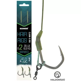  Haldorádó Claw D-Rig 2 Füles, Szakállas Fonott Előkötött Horog 2db