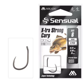   Mikado Sensual Xtra Strong 10 Füles, Szakállas Előkötött Horog 10db