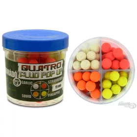   Haldorádó Quatro Fluo Pop Up Boilies 11 mm  / 4 íz egy dobozban