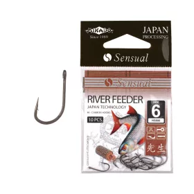   Mikado River Feeder 10 Füles, Szakállas Ponytozó Horog 10db