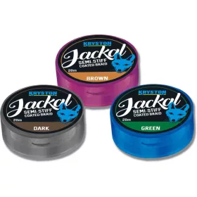   Kriston Jackal Semi-Stiff 20Lbs 20m 0.35mm Barna Fonott előkezsinór-Barna